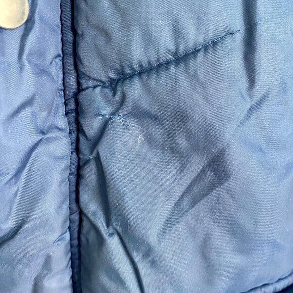 Montgomery Ward Blue Parka Jacket with Removable Hood Vintage Large - Picture 16 of 16